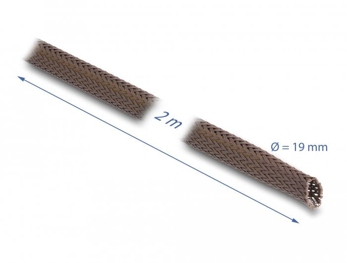 Delock Funda Trenzada A Prueba De Roedores Emirable 2 Mx 19 Mm Marrón