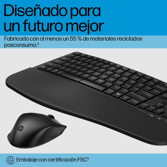 EAN 0198122954667 - HP 685 Comfort Dual-Mode Keyboard and Mouse Combo teclado Ratón incluido Oficina RF Wireless + Bluetooth  imagen 6