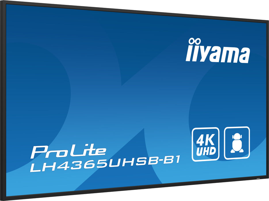 EAN 4948570123551 - iiyama LH4365UHSB-B1 pantalla de señalización Diseño de quiosco 108 cm (42.5") LED Wifi 800 cd / m² 4K Ul imagen 6