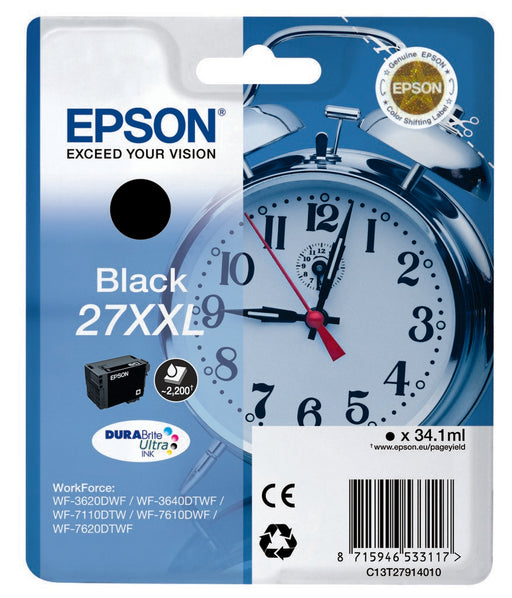 EAN 8715946533117 - Epson Alarm clock 27XXL DURABrite Ultra cartucho de tinta 1 pieza(s) Original Negro imagen 1