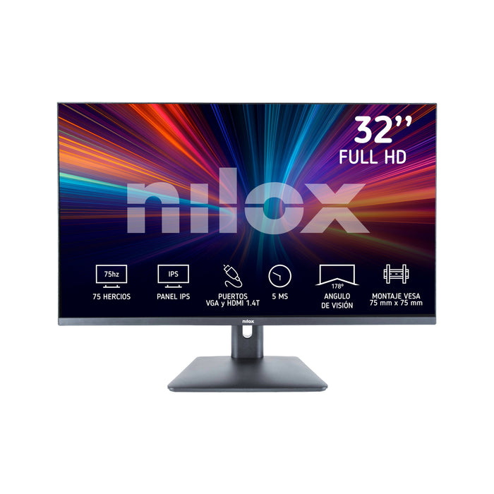 Monitor Nilox 32" Ips 5ms Hdmi Vga
