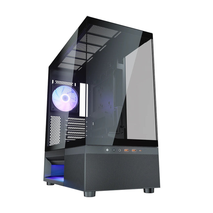 Caja Pc Cougar Midi-Tower Cfv220, Argb, Cristal, Negro