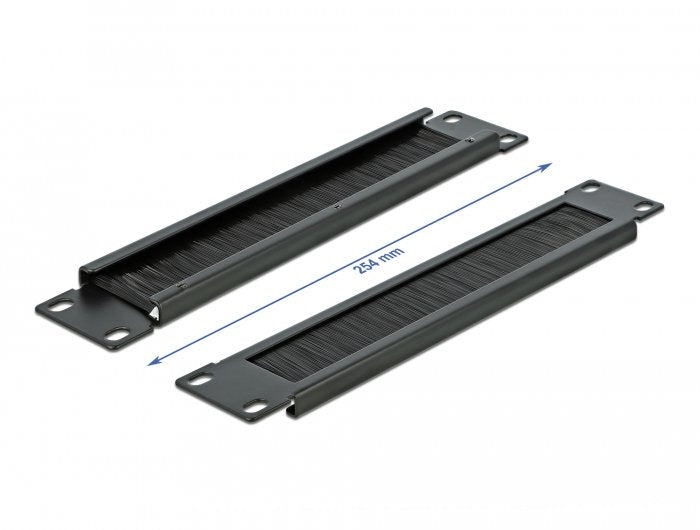 Delock 10 Cepillo Gestión Cable 1 U Negro