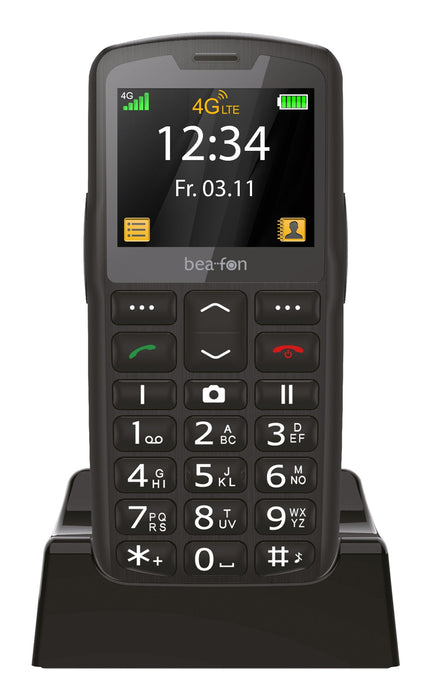 Beafon Sl260 Lte - 4g, Silver Line, Grosstastenhandy, Plata-Schwarz