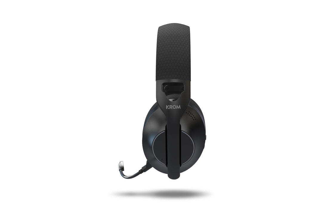 Auriculares Gaming Inalámbricos Con Micrófono Krom Phase Bluetooth Jack 3.5 Usb 2.0 Negros