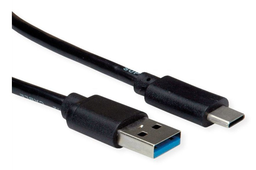 Roline Rm Usb 3.2 Gen 1 Cable, A-C, St St, Schwarz, 0,5 M
