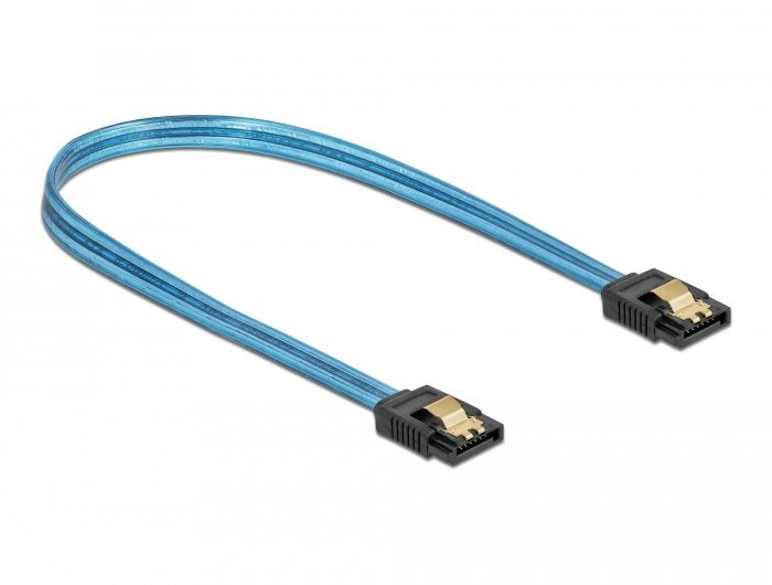 Cable Delock Sata 6 Gb S Uv Leuchteffekt Blau 30 Cm