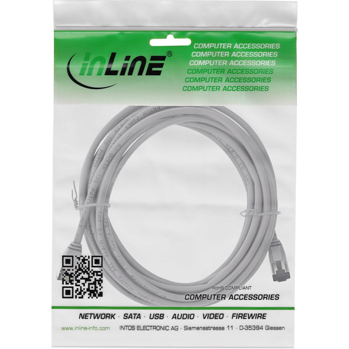 Inline® Cable De Red Slim, U/Ftp, Cat.8.1, Tpe Halogen-Free, Grey 3m
