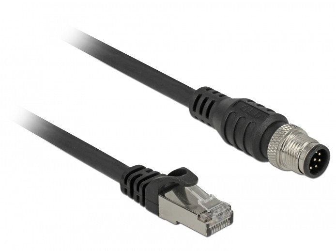 Delock Cable Rj45 Stecker Zu M12 Stecker A-Kodiert 8 Pin Cat.5e Sftp 1 M
