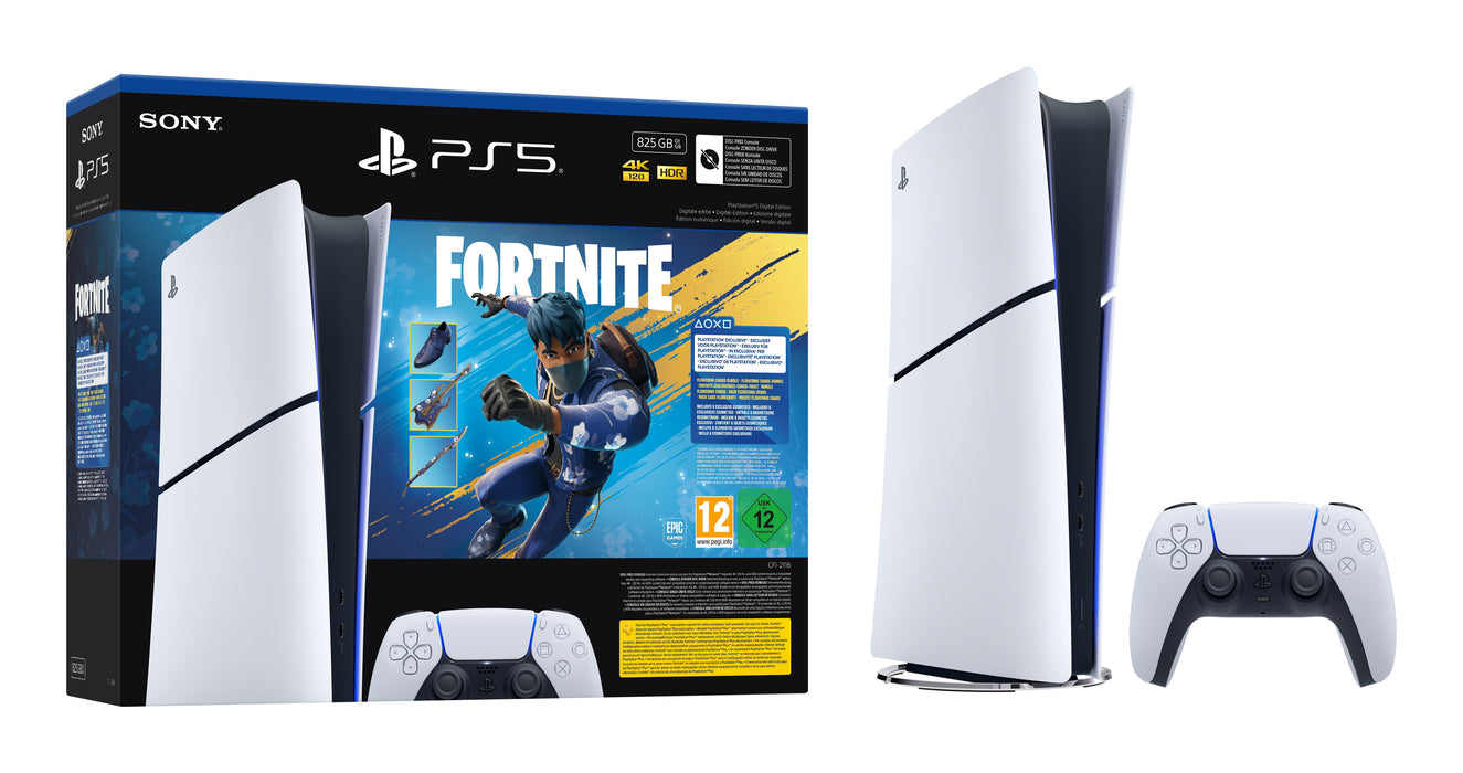 EAN 0711719021735 - Sony PlayStation 5 Digital Edition - Fortnite Flowering Chaos Bundle 825 GB Wifi Negro, Blanco imagen 3