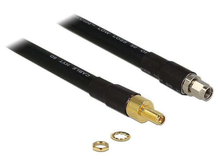Cable Hf Delock Rp-Sma -> Rp-Sma Macho / Hembra 1.00m