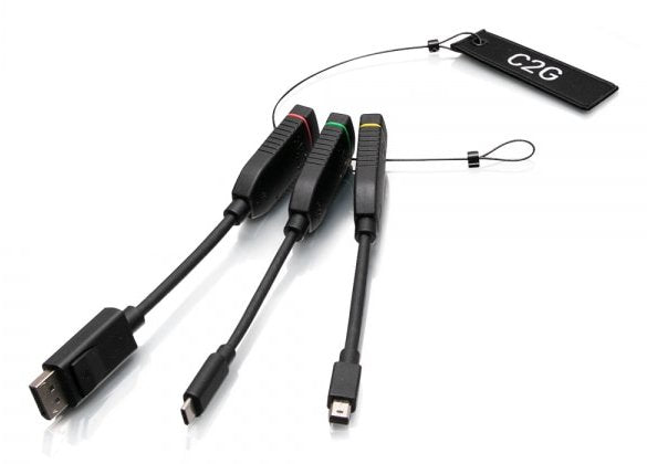 C2g Anillo Universal De Adaptadores Hdmi® 4k Mini Displayport, Displayport Y Usb-C® Con Códigos De Color