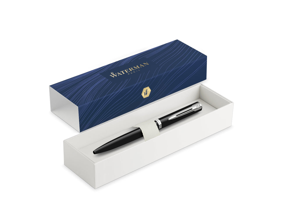 Waterman Bolígrafo Impression Negroer Lack Ct M Azul Caja De Regalo