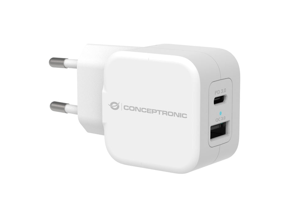 EAN 4015867226353 - Conceptronic ALTHEA09W cargador de dispositivo móvil Universal Blanco Corriente alterna Carga rápida Inte imagen 1