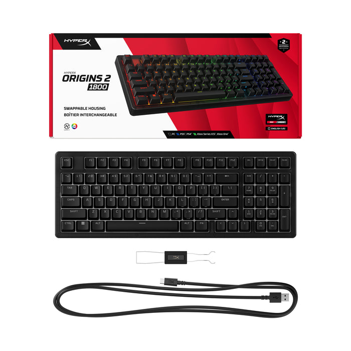 EAN 198828944788 - HyperX Origins 2 1800 teclado Juego USB Negro imagen 11