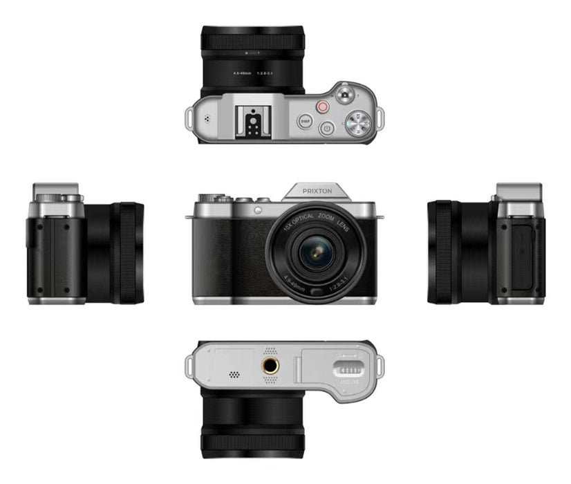 Cámara Prixton Nomad Dc950 64mp 4k 3840p 85 Min Autonomía Pantalla 2.88? Ips 640 X 480 Función Anti Shake Negro