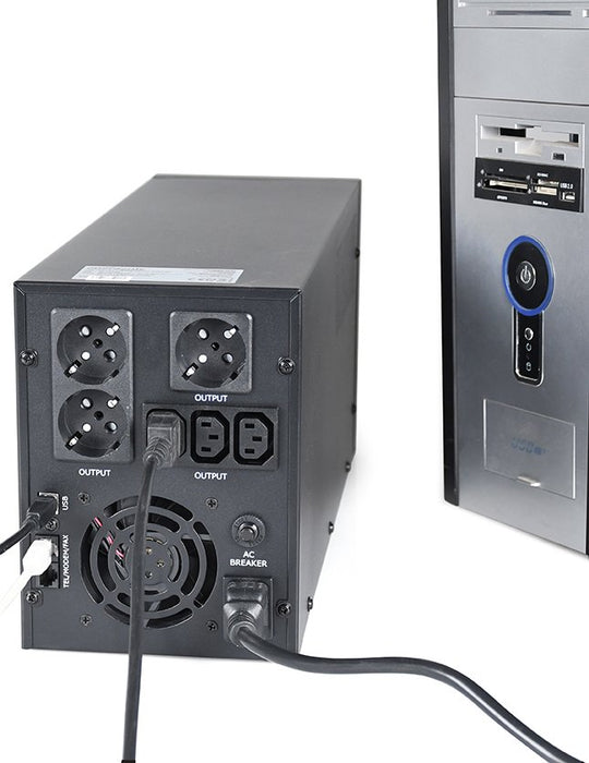 EAN 8716309124744 - Gembird EG-UPS-036 sistema de alimentación ininterrumpida (UPS) Línea interactiva 3 kVA 1800 W 6 salidas  imagen 4
