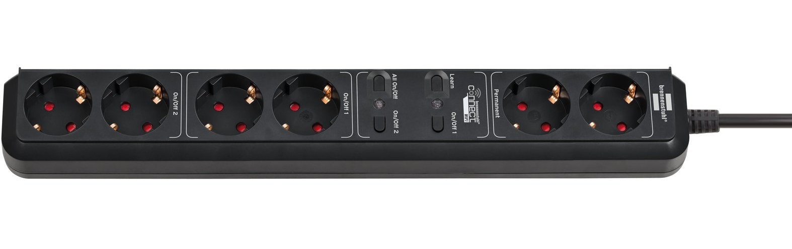 EAN 4007123663439 - Brennenstuhl 1159760936 regleta inteligente 6 salidas AC 1,5 m Negro imagen 1