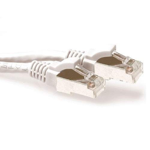 Blanco 20 Meter Lszh Sftp Cat6a Patch Cable Snagless With Rj45 Connectors