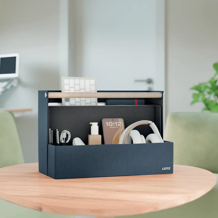 Leitz Portable Desk Organizer Fabric With Handle 38x19x26cm Dark Gris