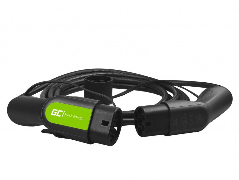 Green Cell Ev13 Cable De Carga Para Vehículo Eléctrico Negro Type 2 1 5 M