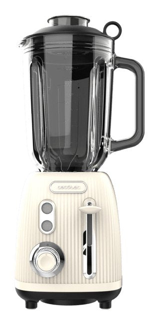 Cecotec Standmixer Power Negro Titanium Retrobeige (Beige, 1.200 Watt, 1,5 Liter) 3885