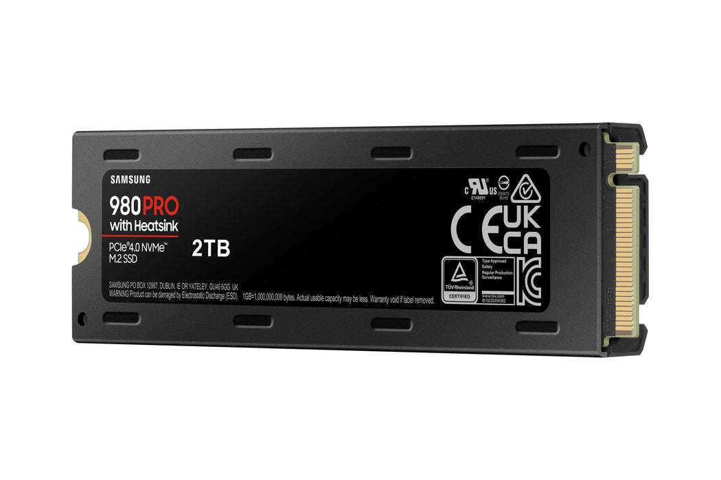 Disco Ssd Samsung 980 Pro M.2 2tb Pcie Gen4x4 2280 Rw 7000/5100, Mlc Nvme Heatsink Mz-V8p2t0cw