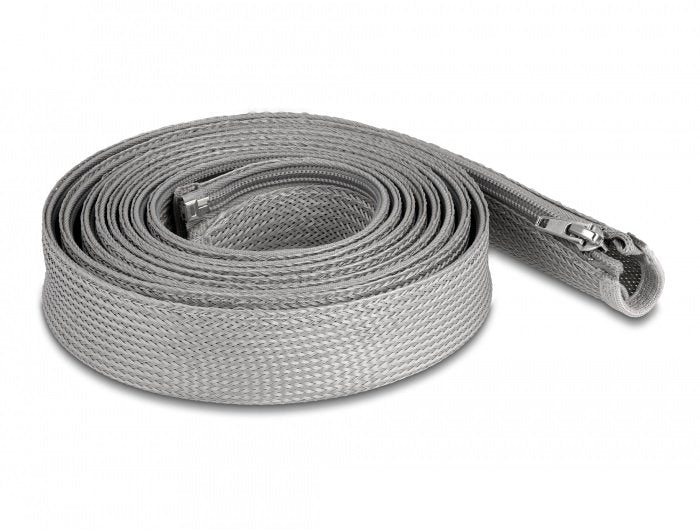 Delock Manga Trenzada Con Cremallera Resistente Al Calor 3 M X 30 Mm Gris