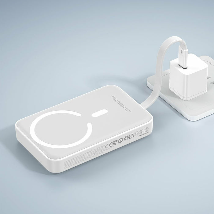 Power Bank Baseus 10000mah 30w Magsafe Magnetic Wireless Mini Fast Charge With Cable Type-C Stellar White P1002210b223-00
