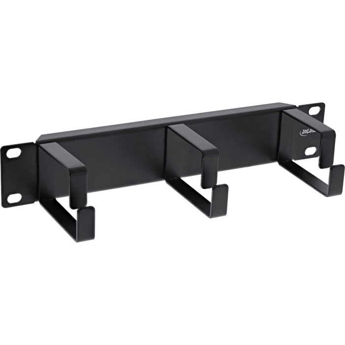 Panel De Gestión De Cables Inline De 10", 3 Soportes, Ral9005, Negro