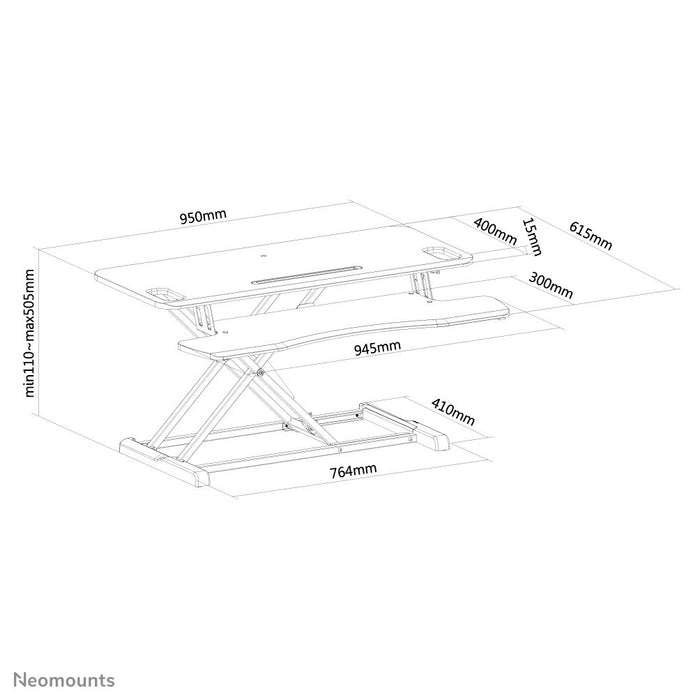 EAN 8717371447120 - Neomounts NS-WS300BLACK estacion de trabajo sentado o de pie imagen 13