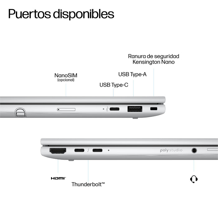 EAN 0199251426353 - HP EliteBook 8 Flip G1i 13 inch Notebook AI PC Wolf Pro Security Edition Intel Core Ultra 7 255U Híbrido  imagen 4