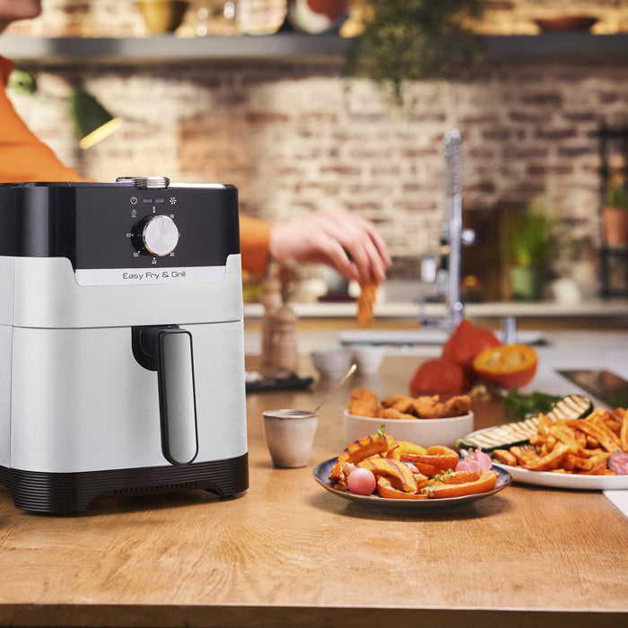 EAN 3045380024441 - Tefal Easy Fry & Grill EY501A Sencillo 4,2 L Independiente 1550 W Freidora de aire caliente Negro, Acero  imagen 4