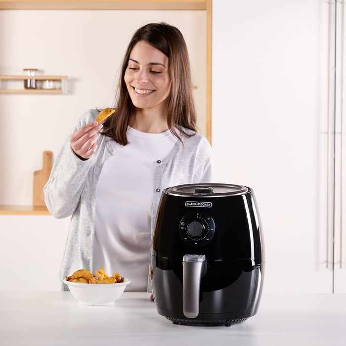 EAN 8432406730014 - Black & Decker BXAF2500E freidora Sencillo 2,5 L Independiente 1500 W Freidora de aire caliente Negro imagen 14