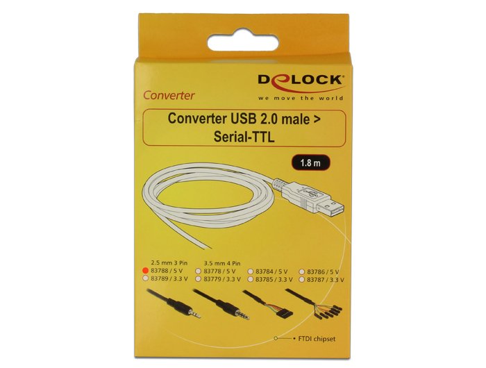 Cable Delock 1.8m Usb 2.0-A/2.5mm De Audio 1,8 M 2,5mm Usb Tipo A Negro