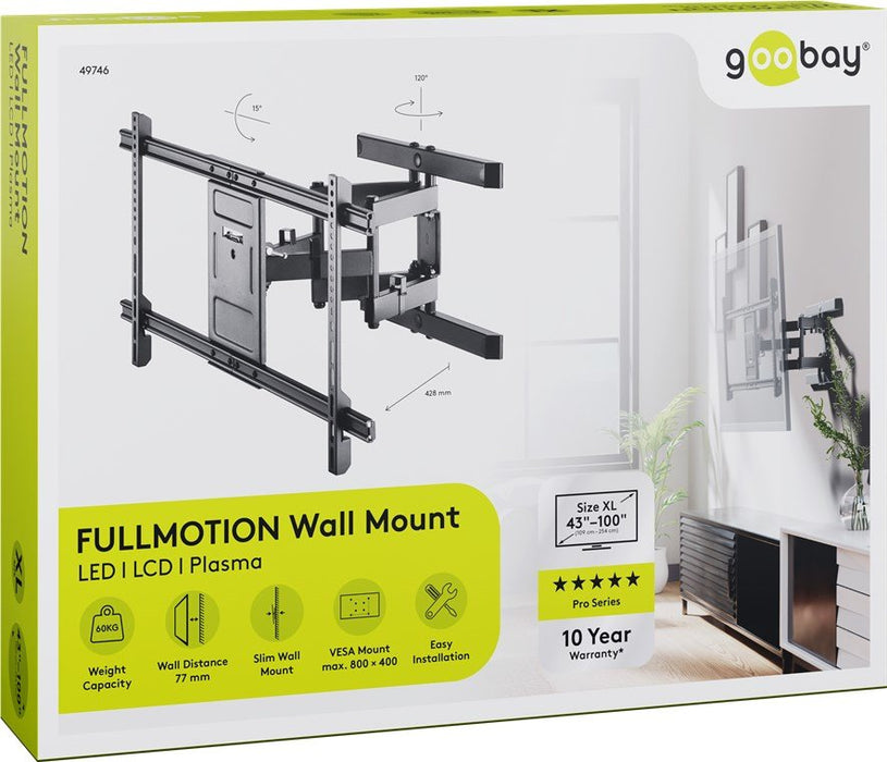 EAN 4040849497469 - Goobay 49746 soporte para TV 2,54 m (100") Negro imagen 11