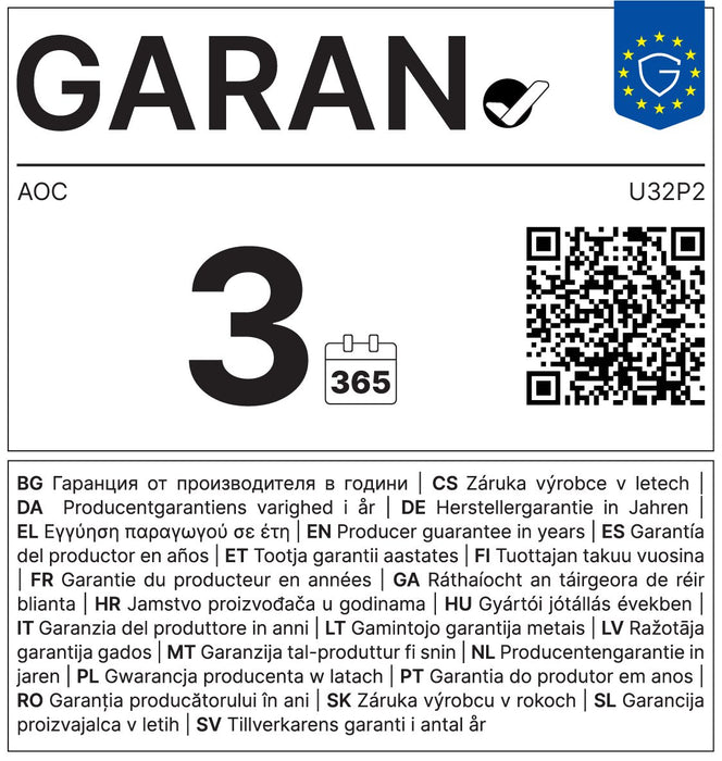 EAN 4038986119627 - AOC P2 U32P2 pantalla para PC 80 cm (31.5") 3840 x 2160 Pixeles 4K Ultra HD LED Negro imagen 18