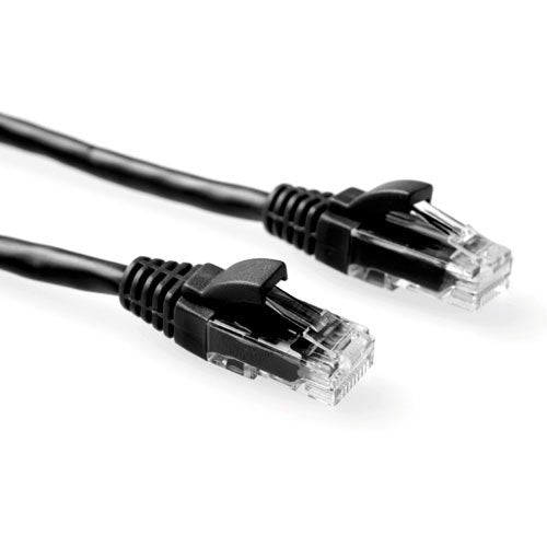 Negro 0.5 Meter U Utp Cat6 Patch Cable Snagless With Rj45 Connectors