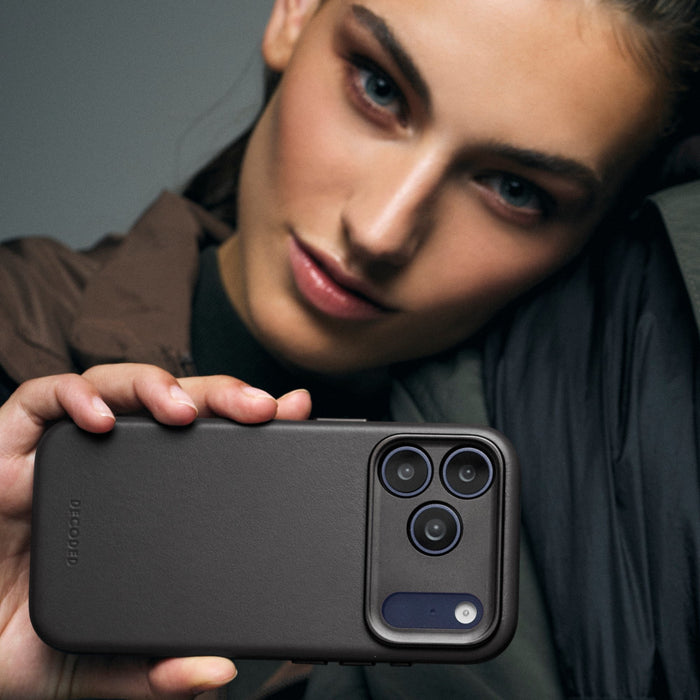 Decoded Leather Backcover Iphone 17 Pro Max Black