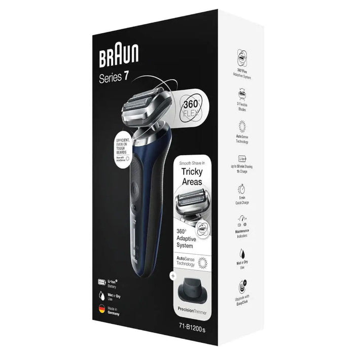 Braun Series 7 Afeitadora Eléctrica Hombre, Máquina De Afeitar Barba Con Recortadora De Precisión Easyclick