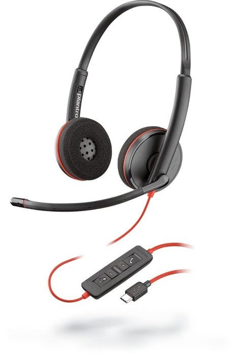 Auriculares Plantronics Blackwire C3220/ Con Micrófono/ Usb-C/ Negros