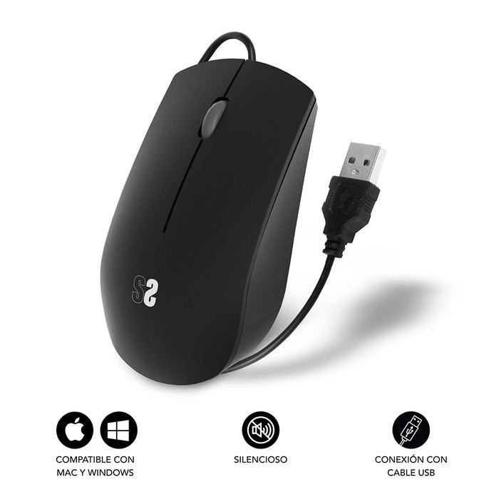 EAN 8436586742393 - SUBBLIM SUBMO-B2BS001 ratón Oficina Ambidextro USB tipo A Óptico imagen 2