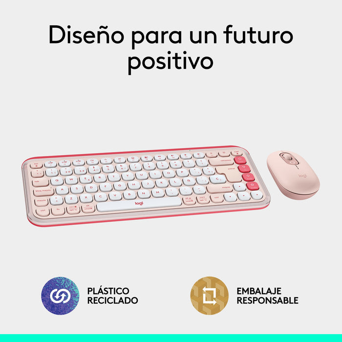 EAN 5099206127869 - Logitech 920-013120 teclado Ratón incluido Universal QWERTY Español Rosa imagen 19