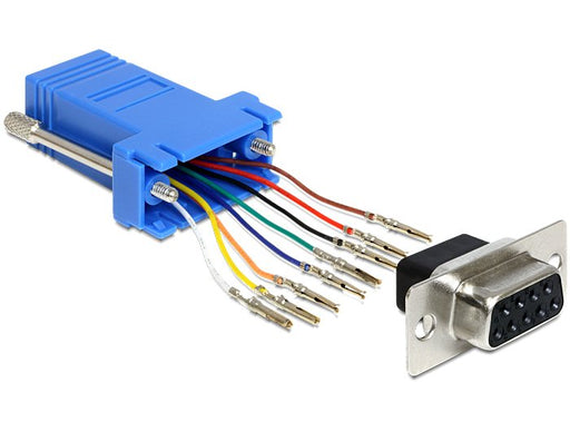 EAN 4043619654307 - DeLOCK 65430 cambiador de género para cable Sub-D 9p RJ45 Negro, Azul, Plata imagen 1