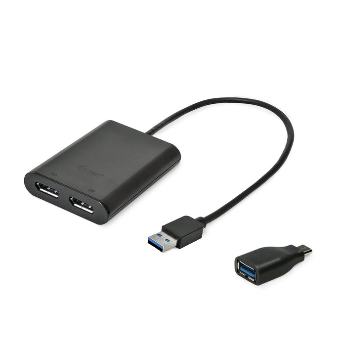 I-Tec Usb 3.0 Display Port 2x Dp 4k Ultra Hd 4096x2160 60hz Display Adapter With  Displaylink Chip 6950 For Macos Windows Android
