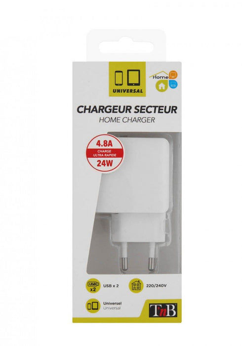 Cargador De Red 2xusb 4.8a Max