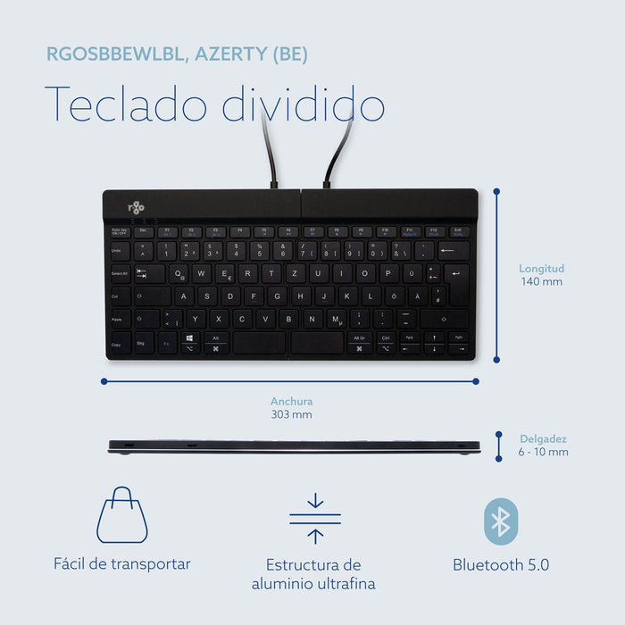 R-Go Split Break Ergonomic - Teclado Qwertz [De] Bluetooth B