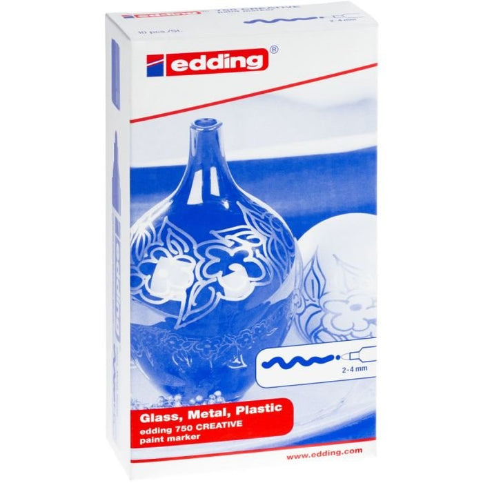 Edding 750 - Negro - Marrón - Oro - Verde - Naranja - Rosa - Rojo - Plata - Violeta - Amarillo