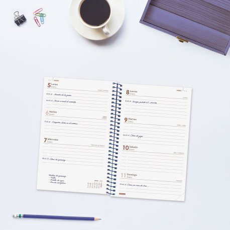 EAN 8422952409427 - Finocam 741441026 agenda Agenda diaria Azul imagen 3