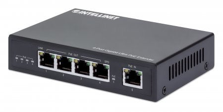 EAN 0766623561617 - Intellinet 561617 ampliador de red Transmisor de red Negro 10, 100, 1000 Mbit/s imagen 1